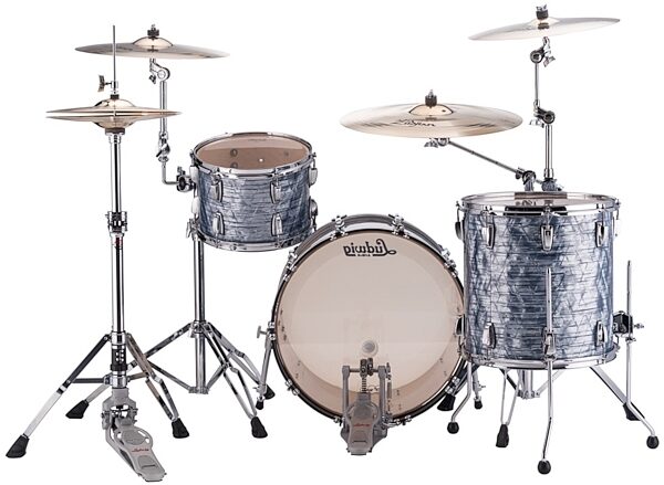 Ludwig L8323AX Classic Maple Drum Shell Kit, 3-Piece, Sky Blue Pearl 2