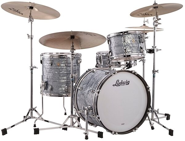 Ludwig L84233AX Classic Maple FAB Drum Shell Kit, 3-Piece, Sky Blue Pearl 52, view