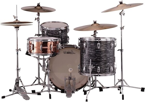 Ludwig Classic Maple FAB 3 Drum Shell Kit, 3-Piece, Vintage Black Oyster, Back