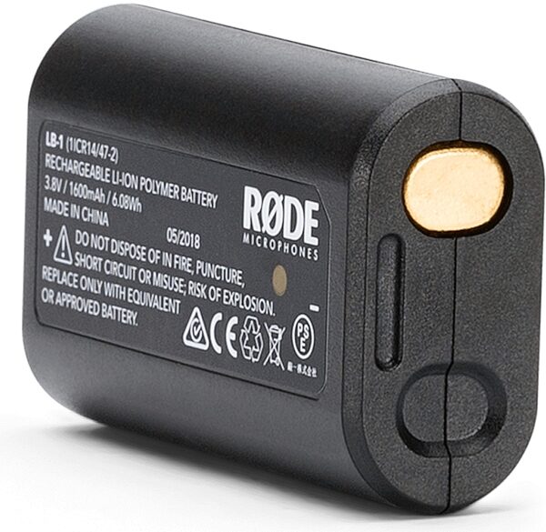 Rode LB-1 Lithium Ion Rechargeable Battery for VideoMic Pro+ and Performer Kit TX-M2, Warehouse Resealed, Angle