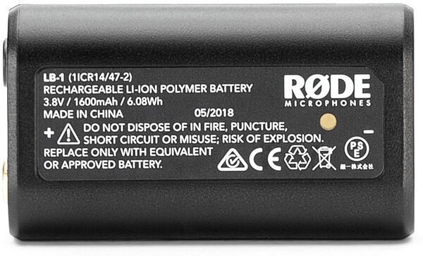 Rode LB-1 Lithium Ion Rechargeable Battery for VideoMic Pro+ and Performer Kit TX-M2, Warehouse Resealed, Front
