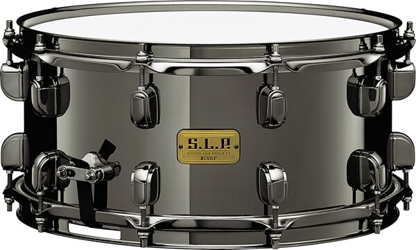 Tama SLP Black Brass Snare Drum, 6.5x14 Inch, Action Position Back