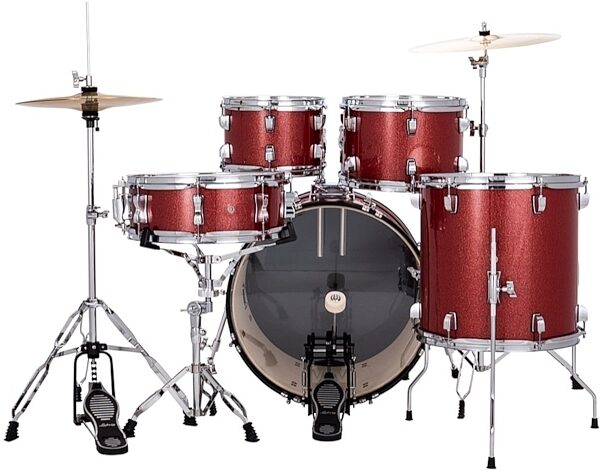 Ludwig LC195 Accent Drive Complete Drum Set, 5-Piece, Red Sparkle, view
