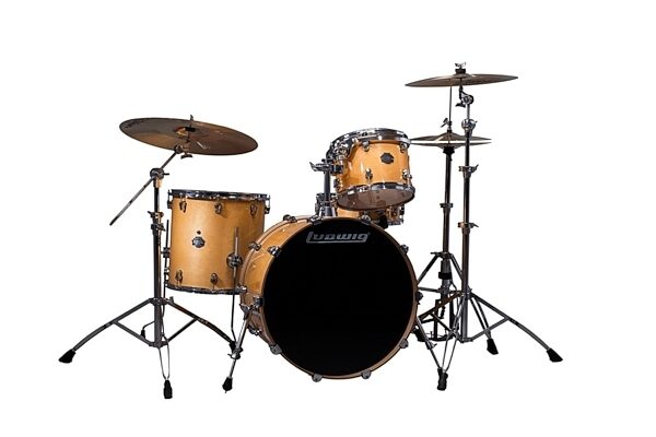 Ludwig LCB422EX Element Icon Birch Drum Shell Kit, 4-Piece, Natural