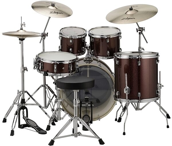 Ludwig LCEE22 Element Evo Complete Drum Kit (5-Piece), Red Sparkle View 2