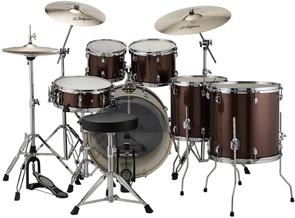 Ludwig Element Evo Complete Drum Kit (6-Piece), Red Sparkle View 2