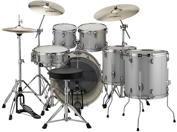 Ludwig Element Evo Complete Drum Kit (6-Piece), White Sparkle View 2