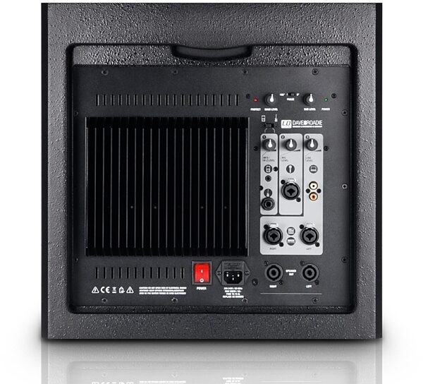 LD Systems DAVE 8 ROADIE Portable Sound System, Sub Rear