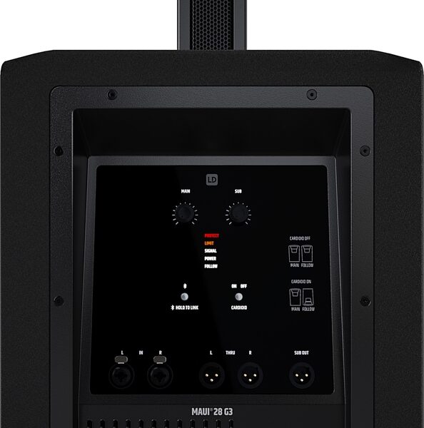 LD Systems MAUI 28 G3 Compact Powered PA System, Black, Warehouse Resealed, Action Position Back