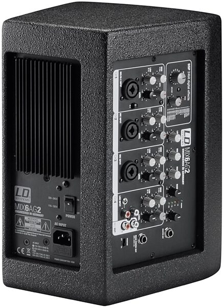 LD Systems Stinger MIX 6 AG2 Powered PA Speaker, Rear Angle 2