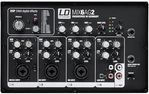 LD Systems Stinger MIX 6 AG2 Powered PA Speaker, Mixer