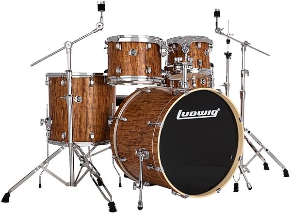 Ludwig LE522 Evolution Complete Drum Set, 5-Piece, Action Position Back