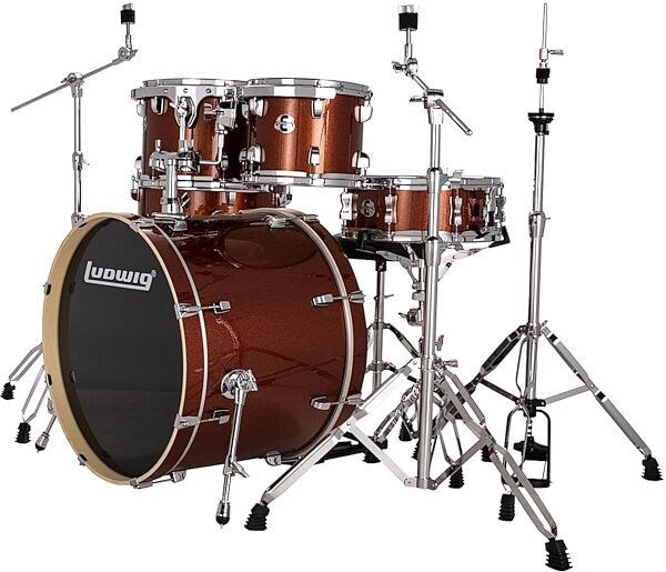 Ludwig LE522 Evolution Complete Drum Set, 5-Piece, Action Position Back
