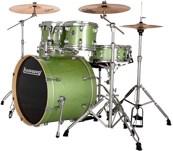 Ludwig LE622 Evolution Complete Drum Set, 6-Piece, Action Position Back