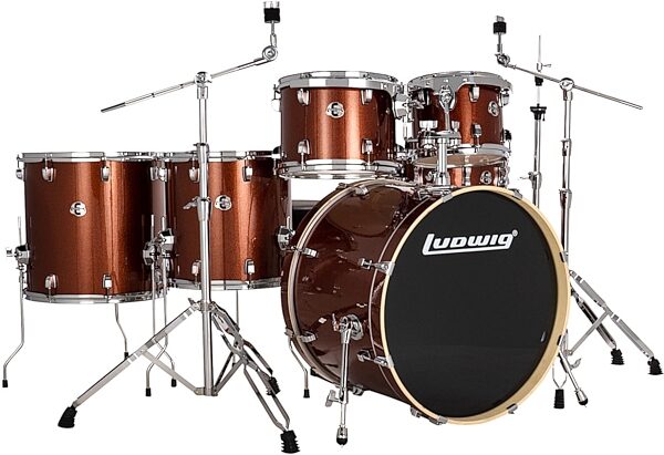 Ludwig LE622 Evolution Complete Drum Set, 6-Piece, Action Position Back