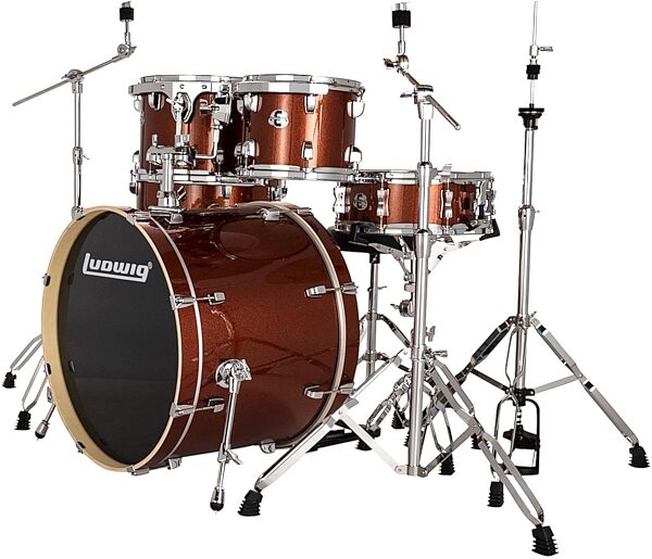 Ludwig LE622 Evolution Complete Drum Set, 6-Piece, Action Position Back