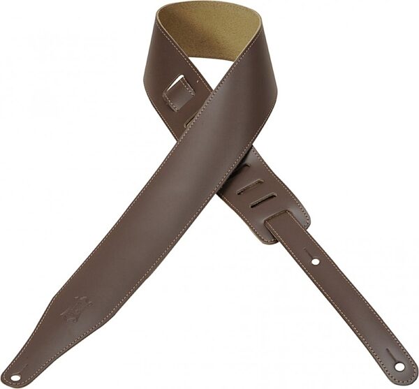 Levy's DM17 2.5" Leather Guitar Strap, Brown