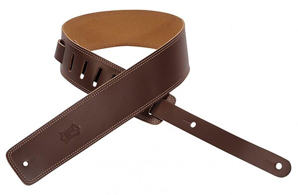 Levy's DM1 2.5" Leather Guitar Strap, Brown