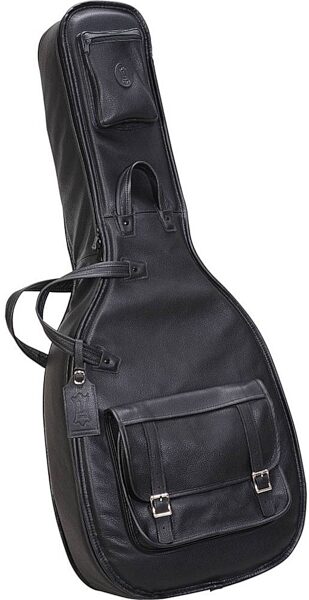 Levy's LM20 Leather Acoustic Guitar Gig Bag, Black