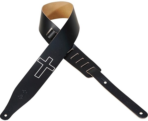 Levy's M17CHC Leather Guitar Strap with Cross, Main