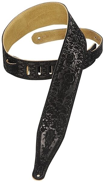 Levy's MS17T04 Hand-Brushed Suede Guitar Strap, Black, Main