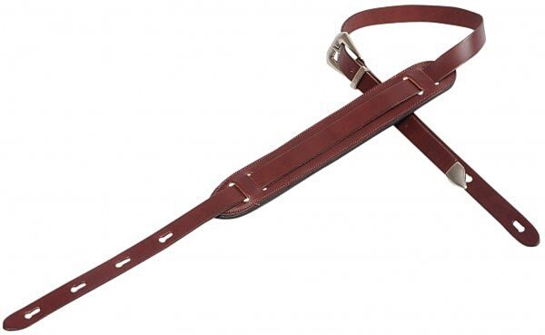 Levy's PM23 1" Carving Leather Guitar Strap with 2" Pad, Burgundy