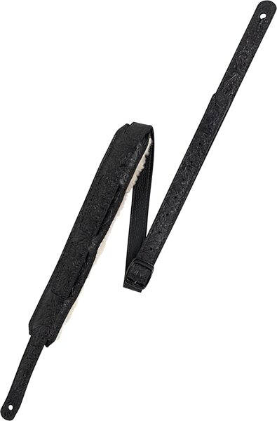 Levy's M11BGVDX The Reiner Deluxe Saddle-Style Guitar Strap, Black, Action Position Back