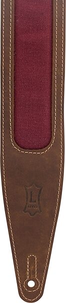Levy's MG317BOI Voyager Pro Guitar Strap, Brown and Burgundy, Action Position Back