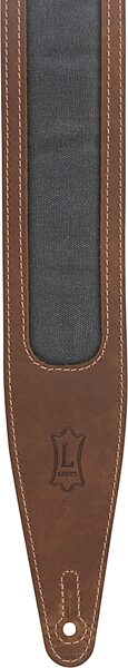 Levy's Crazy Horse Outlaw Guitar Strap, Grey, Action Position Back