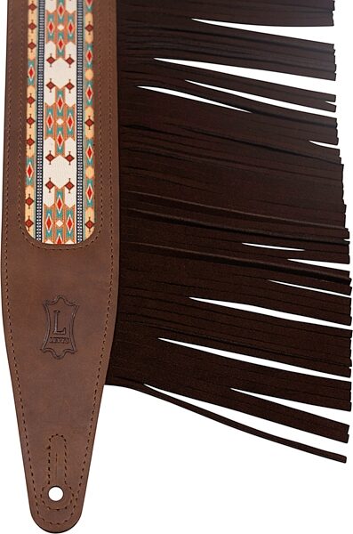 Levy's Crazy Horse Outlaw Guitar Strap, Brown, Action Position Back