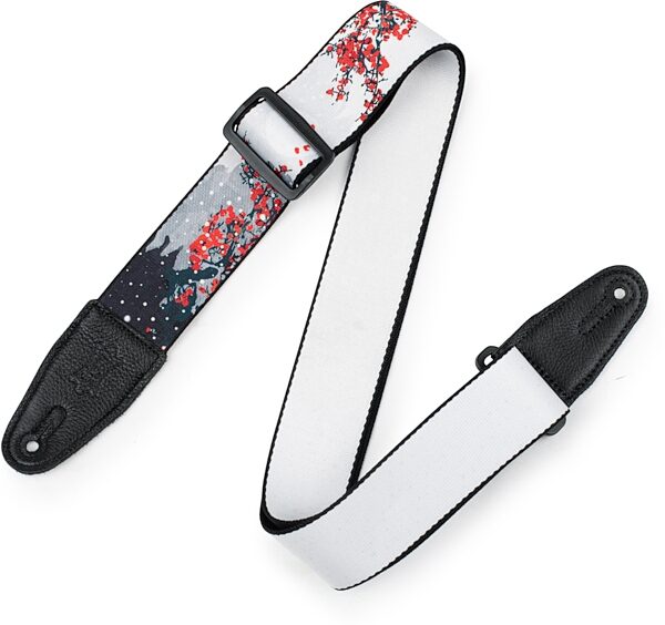 Levy's Polyester Guitar Strap, Cherry Blossom, Action Position Back