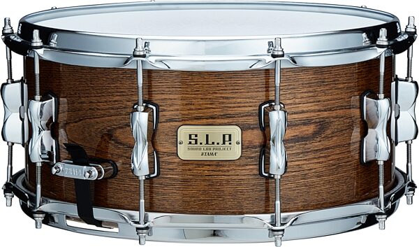 Tama SLP G-Hickory Snare Drum, Natural Elm, 6.5x14&quot;, Action Position Back