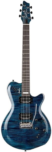 Godin LGXT Electric Guitar with Synth Access (with Gig Bag), Transparent Blue