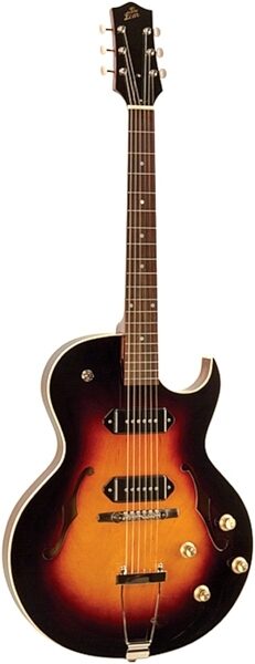 The Loar LH-302T Thinbody Archtop Cutaway Electric Guitar, Vintage Sunburst