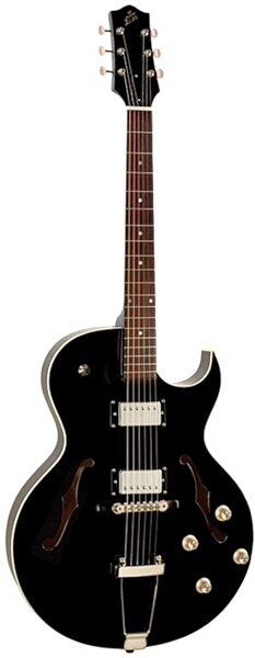 The Loar LH-304T Thinbody Cutaway Hollowbody Electric Guitar, Black