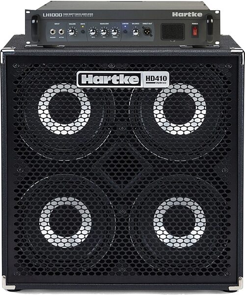 Hartke LH1000 Bass Head with HD410 Bass Cabinet Half Stack Pack, New, Main