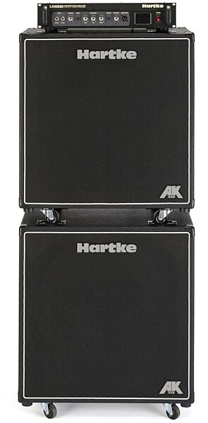 Hartke AK115 Bass Cabinet (400 Watts, 1x15"), Stack (With Optional LH1000 and AK410 Cabinet)