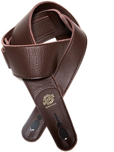 Lock It Straps 2.5" Leather Guitar Strap, Chocolate