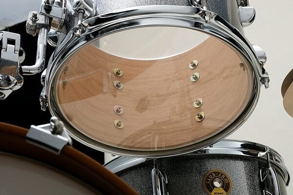 Tama Club Jam Drum Shell Kit, 4-Piece, Galaxy Silver, Detail Side