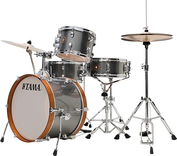Tama Club Jam Drum Shell Kit, 4-Piece, Galaxy Silver, Angled Front