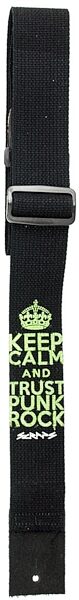 Scraps SCKB Keep Calm and Rock On Leather Guitar Strap, Green