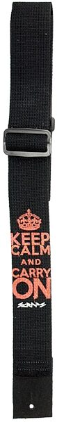 Scraps SCKB Keep Calm and Rock On Leather Guitar Strap, Red