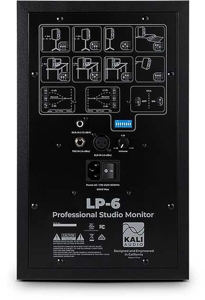 Kali Audio LP-6 2-Way 6.5" Powered Studio Monitor, Rear