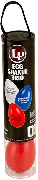 Latin Percussion 016 Egg Shaker Trio Set, New, Container