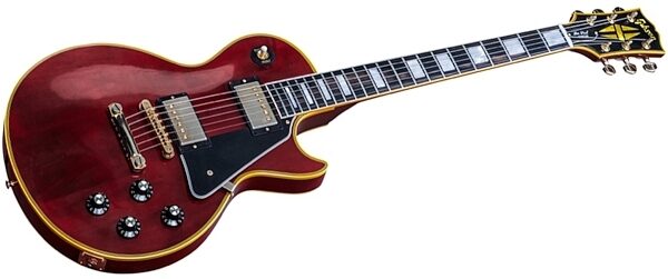 Gibson 1974 Les Paul Custom Reissue VOS Electric Guitar (with Case), Wine Red Closeup