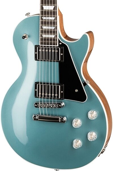 Gibson Les Paul Modern Electric Guitar (with Case), Faded Pelham Blue Top, Blemished, View
