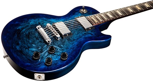 Gibson Anniversary Flood Les Paul Electric Guitar, with Case, Blue Swirl - Closeup