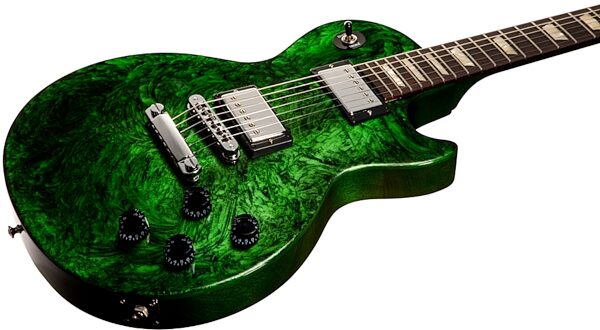 Gibson Anniversary Flood Les Paul Electric Guitar, with Case, Green Swirl - Closeup