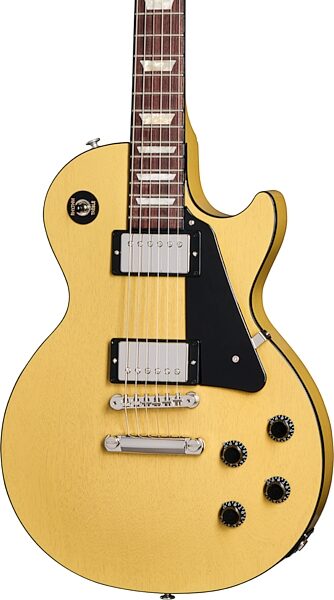 Gibson Les Paul Standard '50s Mahogany Top Electric Guitar (with Case), TV Yellow, Action Position Back