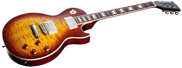 Gibson 2013 Les Paul Standard Quilt Top Electric Guitar (with Case), Tea Burst Closeup